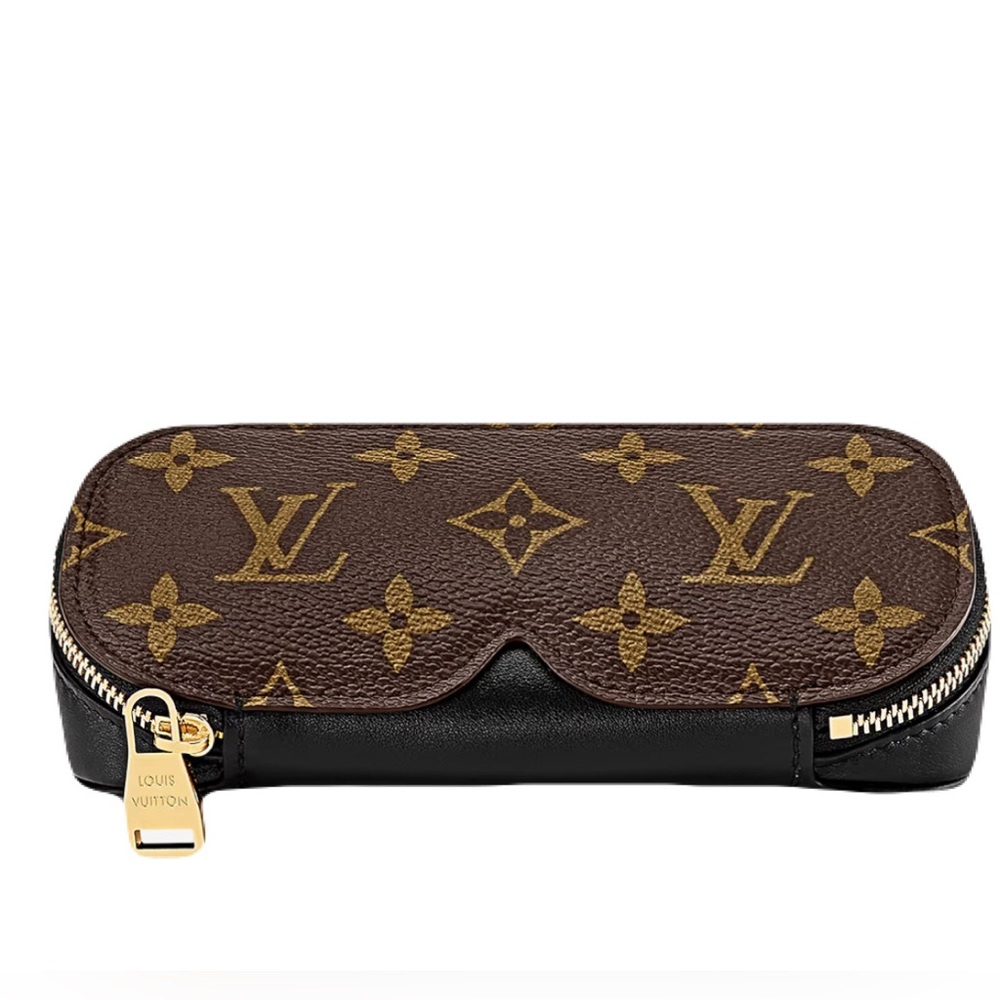 Louis Vuitton Monogram Brown and Black Glasses Case